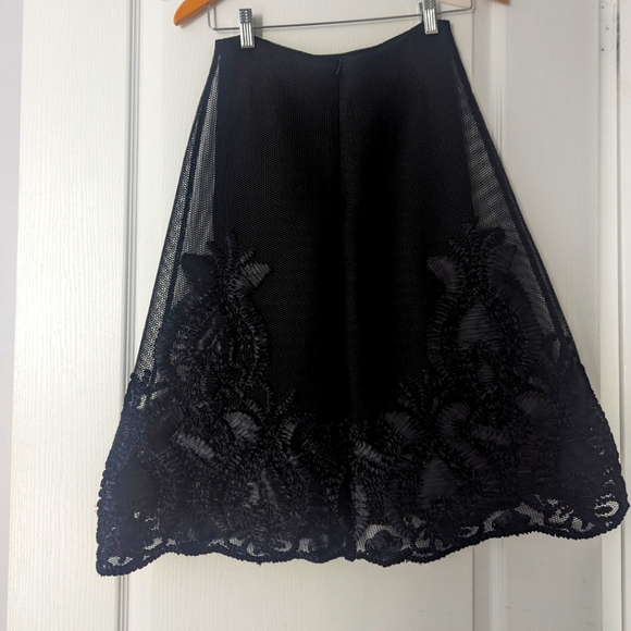 Maje black mesh skirt - Picture 1 of 3